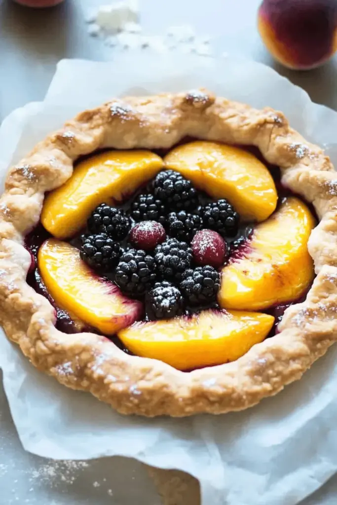 Peach Blackberry Tart