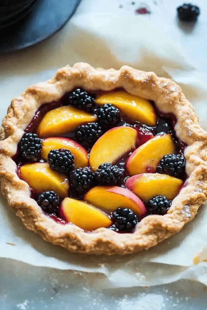 Peach Blackberry Tart