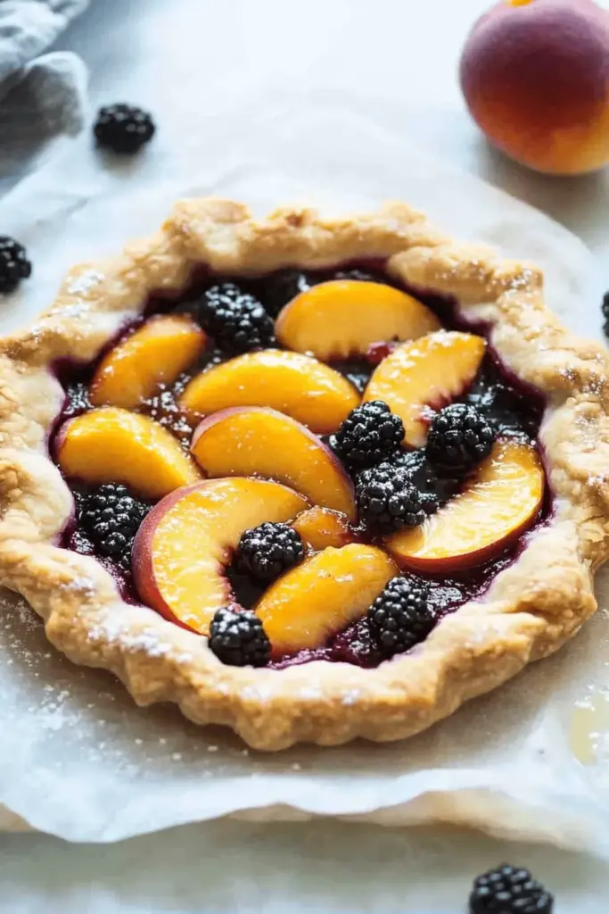 Peach Blackberry Tart