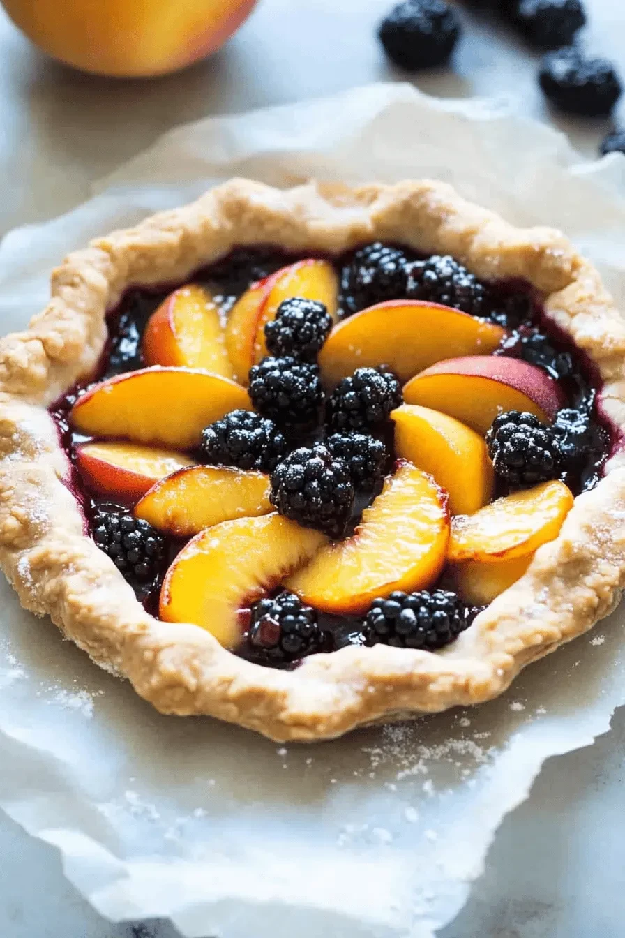 Peach Blackberry Tart