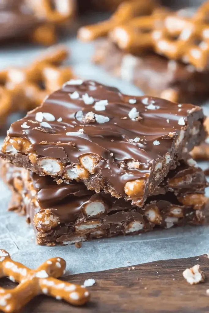 Salted Chocolate and Caramel Pretzel Bars