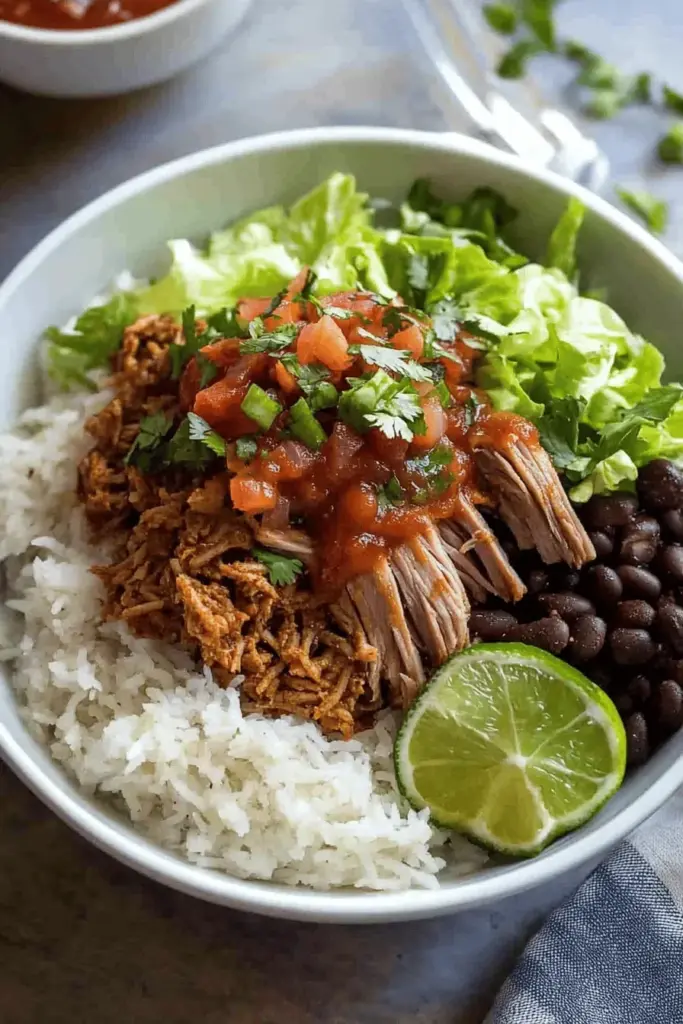 Sweet Pork Burrito Bowls