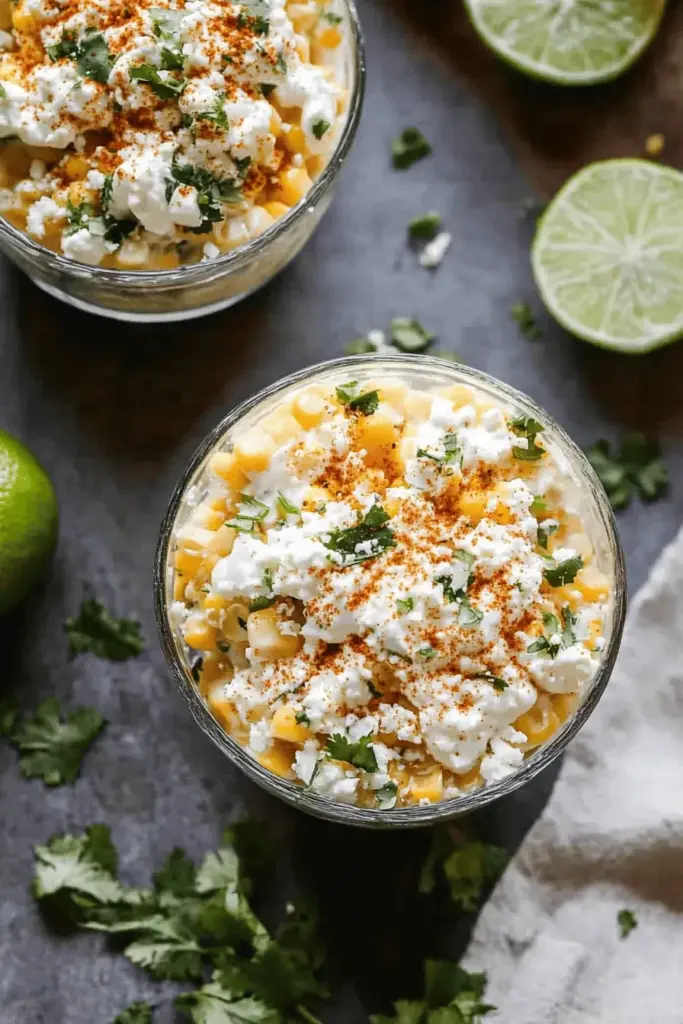 Esquites (Mexican corn in a cup)