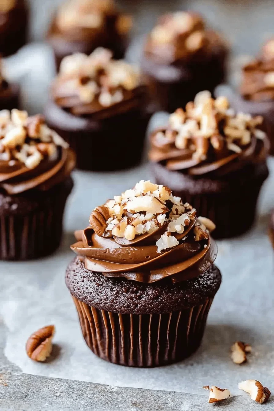 German Chocolate Cupcakes