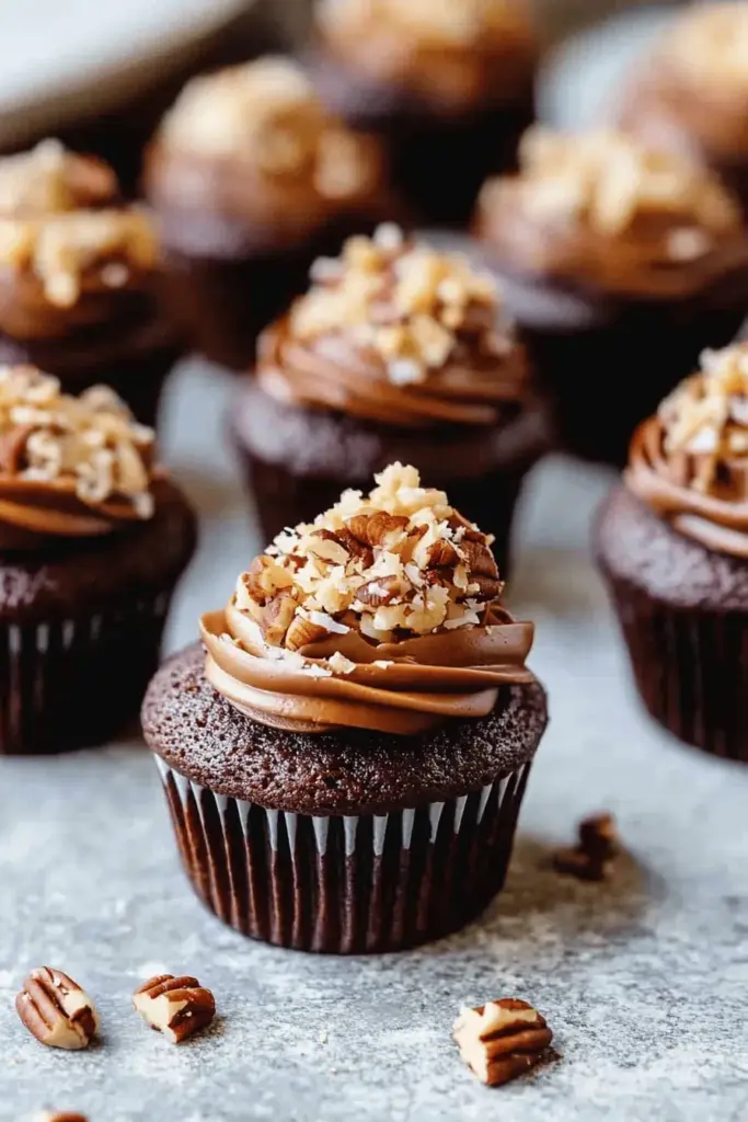 German Chocolate Cupcakes