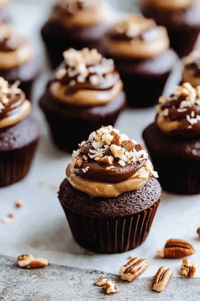 German Chocolate Cupcakes