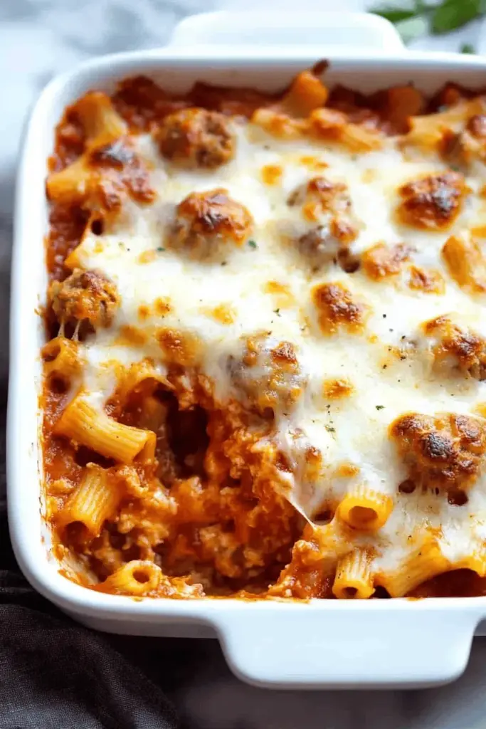 One Pan Meatball Casserole