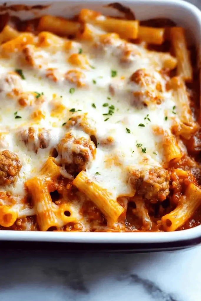 One Pan Meatball Casserole