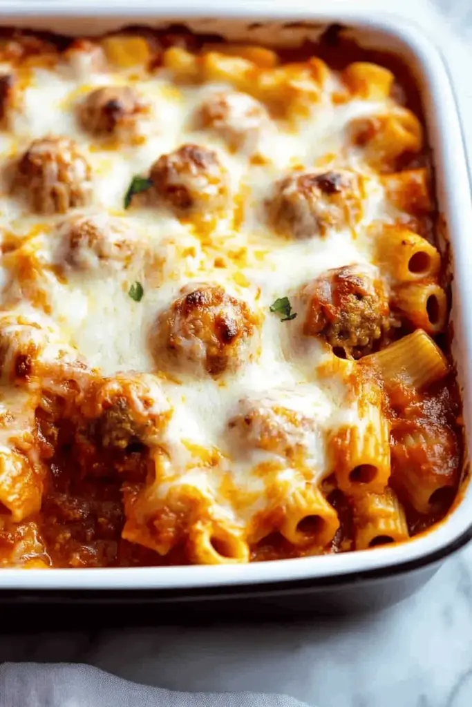 One Pan Meatball Casserole